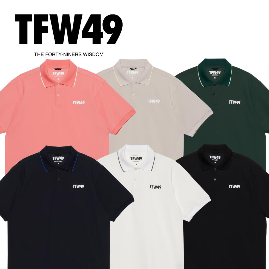 【送料無料】 TFW49 ティーエフダブリューフォーティーンナイン SIGNATURE SS REGULAR POLO メンズ ゴルフウェア ポロシャツ 吸水速乾 UVカット 透け防止 鹿の子 M/L T102610013