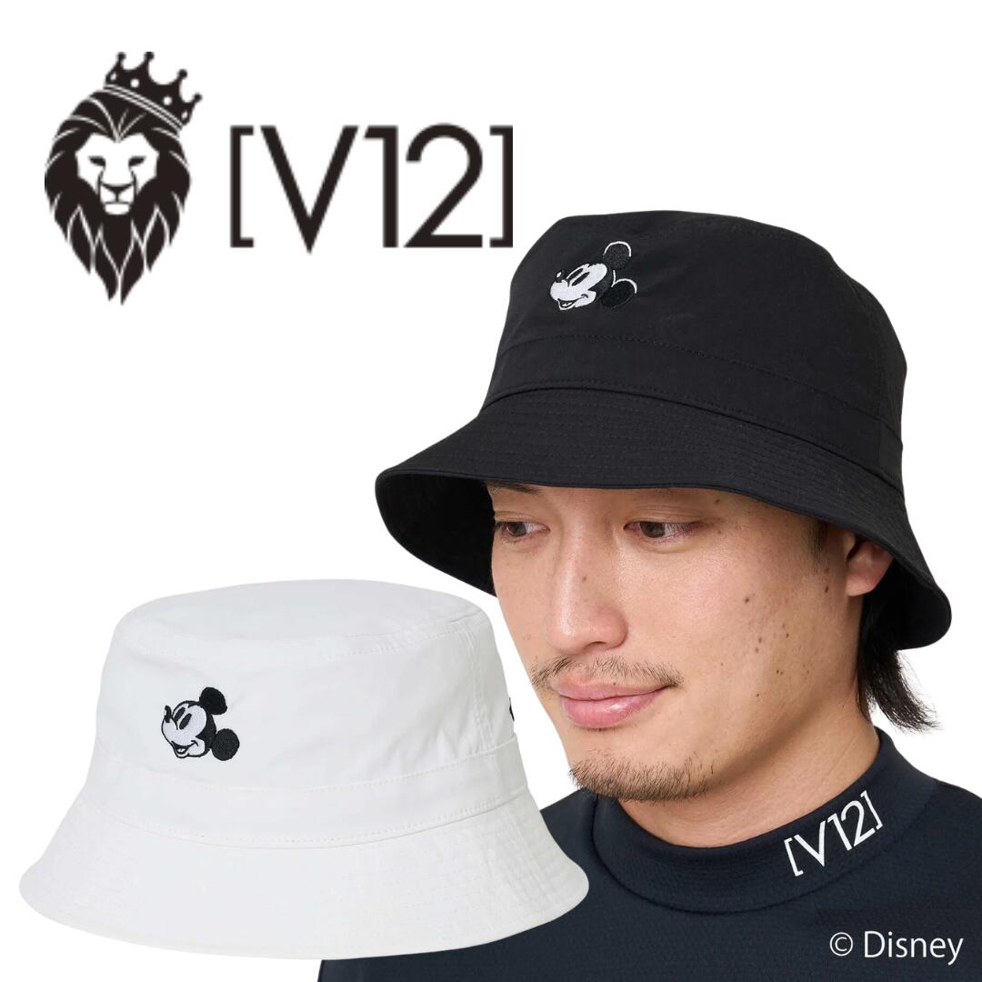 Rakuten - 【送料無料】 V12 ブイトゥエルブ BIG FACE HAT メンズ レディース ゴルフ バケットハット バケハ DISNEY ディズニー サイズ調整可能 ギフト プレゼント V122615-CP02