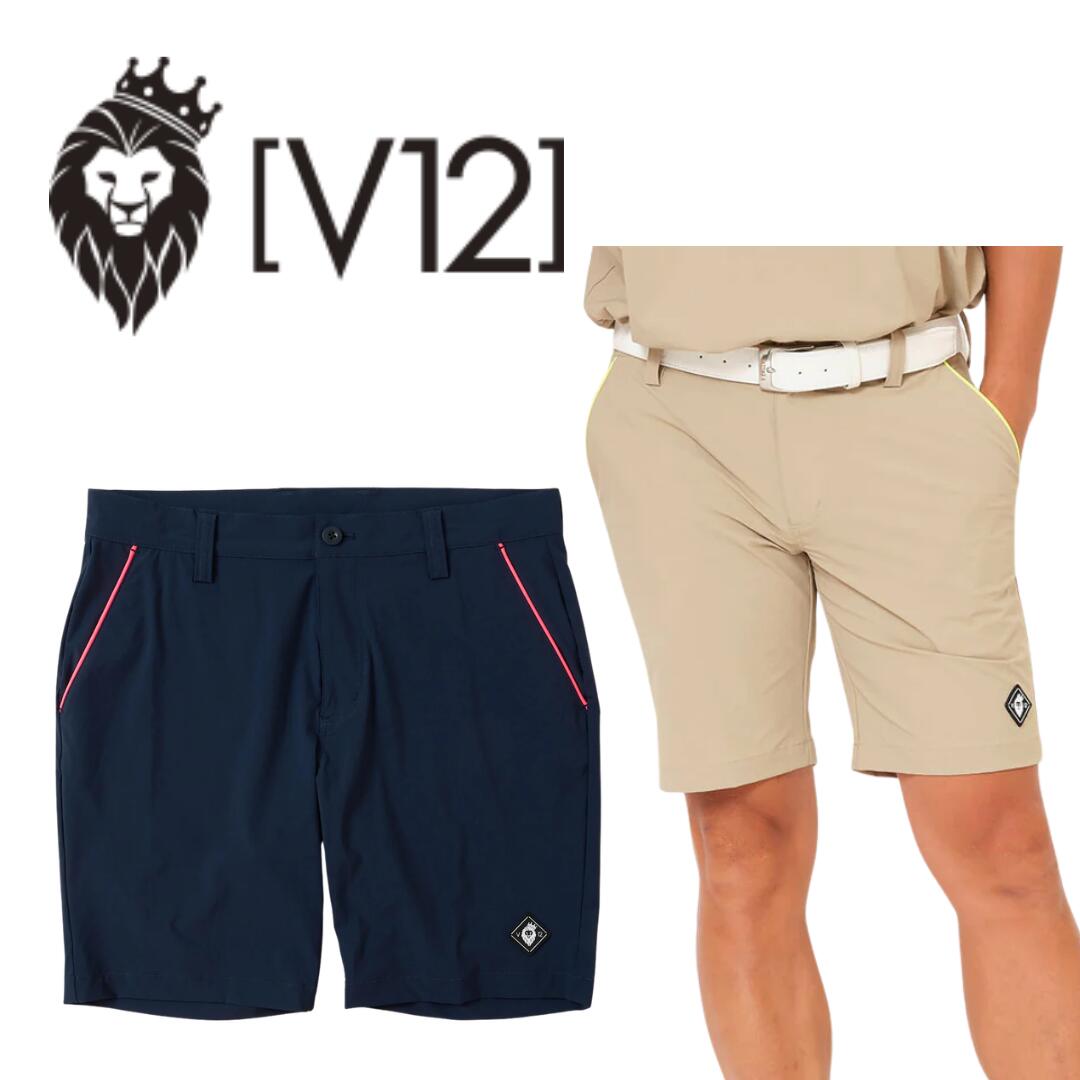 【送料無料】 V12 ブイトゥエルブ NEON L SHORTS メンズ ゴルフウェア ショートパ...