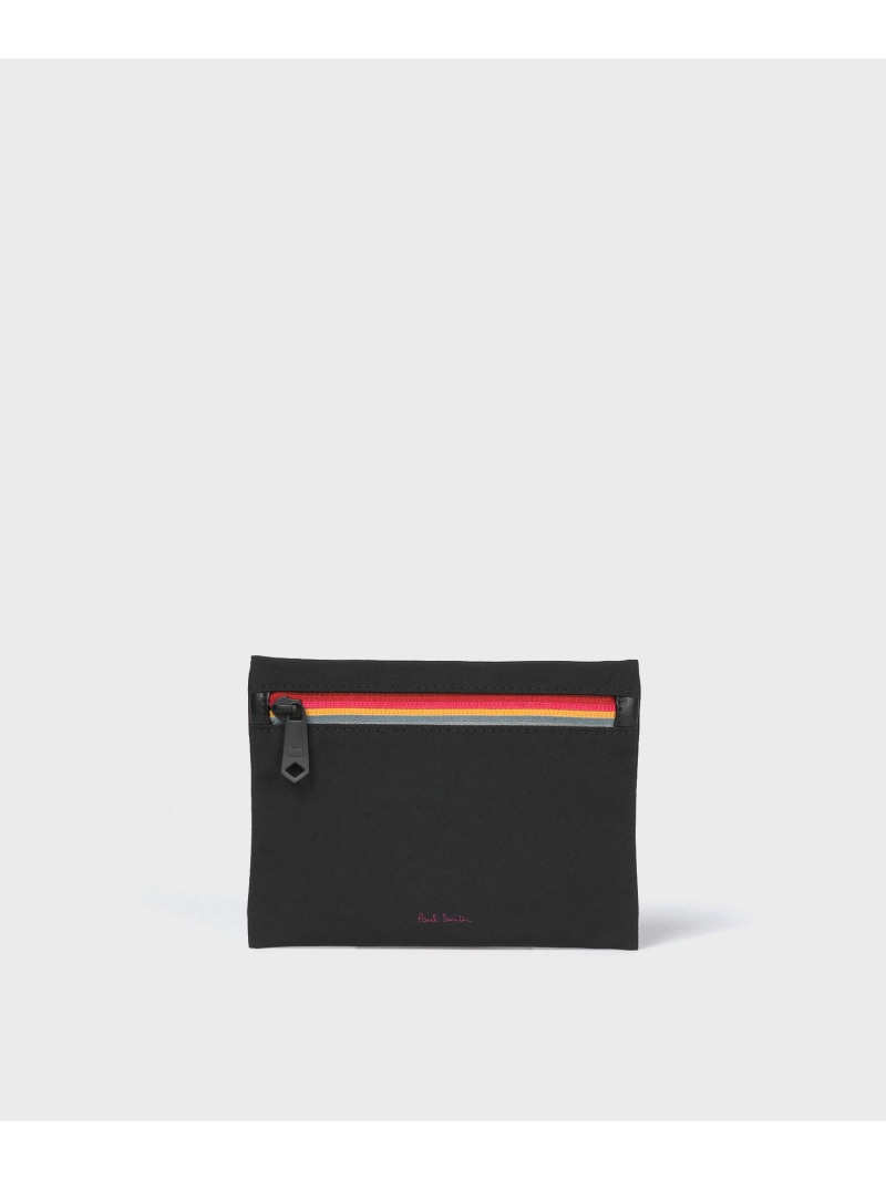 ポールスミス 【SALE／41%OFF】【公式】ストライプジップ ミニフラット ポーチ Paul Smith ポール・スミス　アウトレット バッグ その他のバッグ ブラック【RBA_E】[Rakuten Fashion]