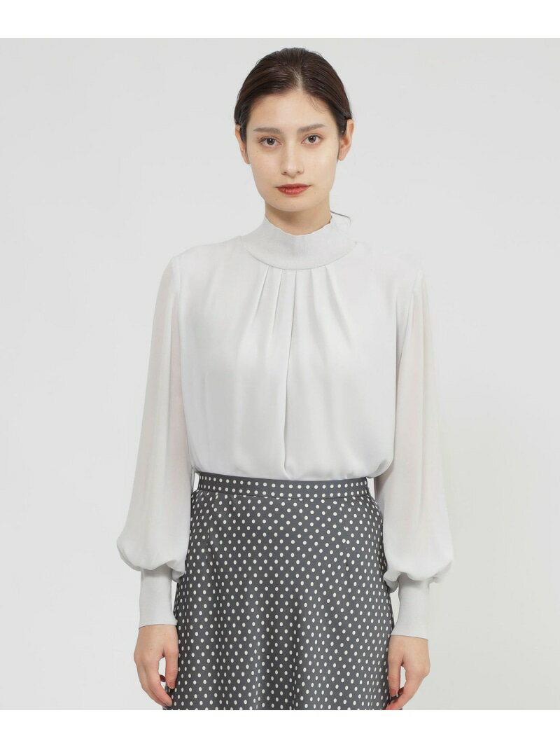 【Nikkei magazine掲載】【ウォッシャブル】ジョーゼットコンビ プルオーバー Paul Stuart ポール・スチュアート トップス シャツ・ブラウス ブラック ワインレッド グリーン【送料無料】[Rakuten Fashion]のサムネイル