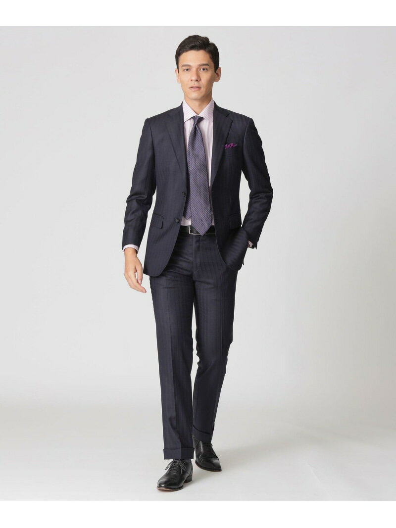 【Nikkei magazine掲載】【EASTGATE MODEL】カシミヤブレンド ストライプ柄スーツ Paul Stuart ポール・スチュアート スーツ・フォーマル セットアップスーツ ネイビー【送料無料】[Rakuten Fashion]