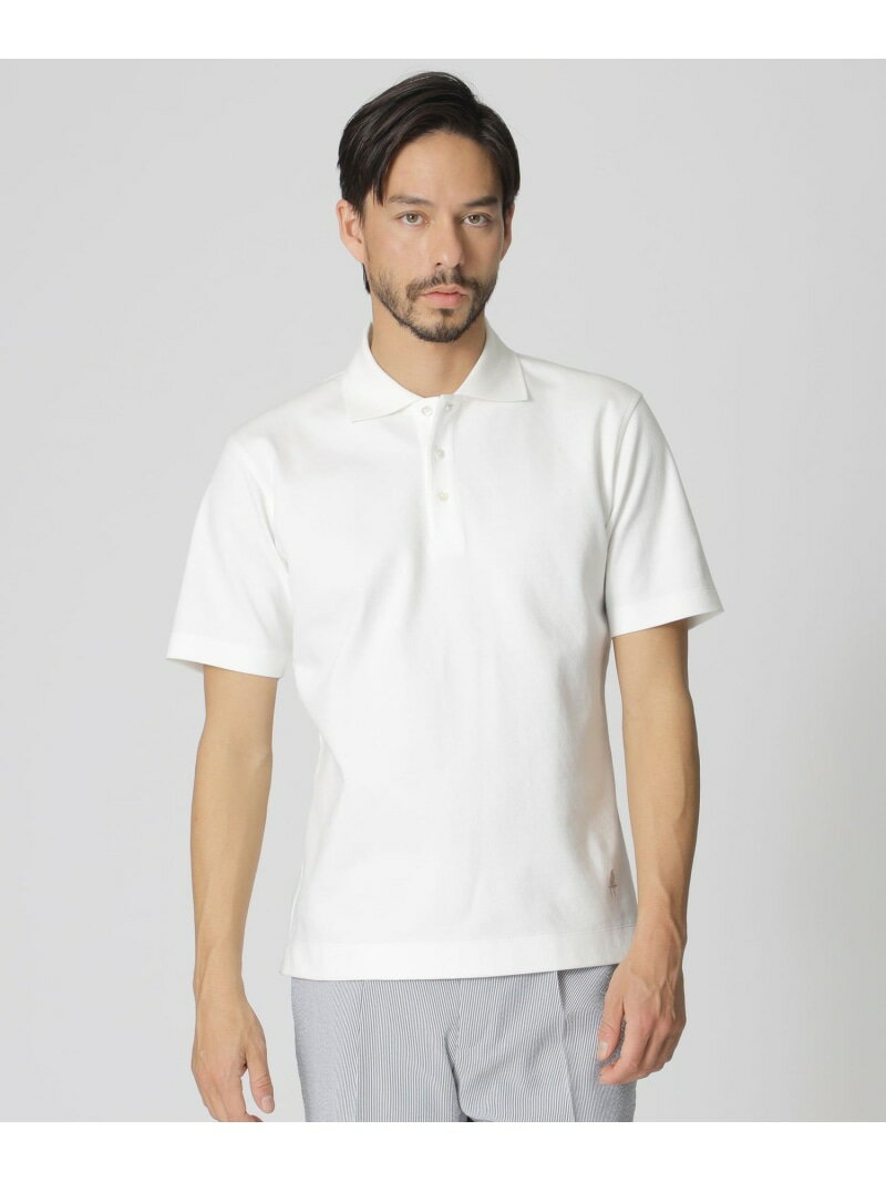【SALE／25%OFF】「Dress Polo Shirts」パケ柄ドレスポロシャツ Paul Stuart ポール・スチュアート トップス ポロシャツ ネイビー ホワイト【RBA_E】【送料無料】[Rakuten Fashion]