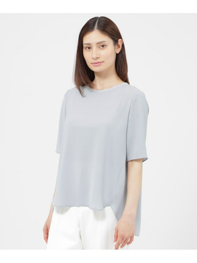 Rakuten - 【ウォッシャブル】バックサテンアムンゼン ブラウス Paul Stuart ポール・スチュアート トップス カットソー・Tシャツ ホワイト ブルー【送料無料】[Rakuten Fashion]