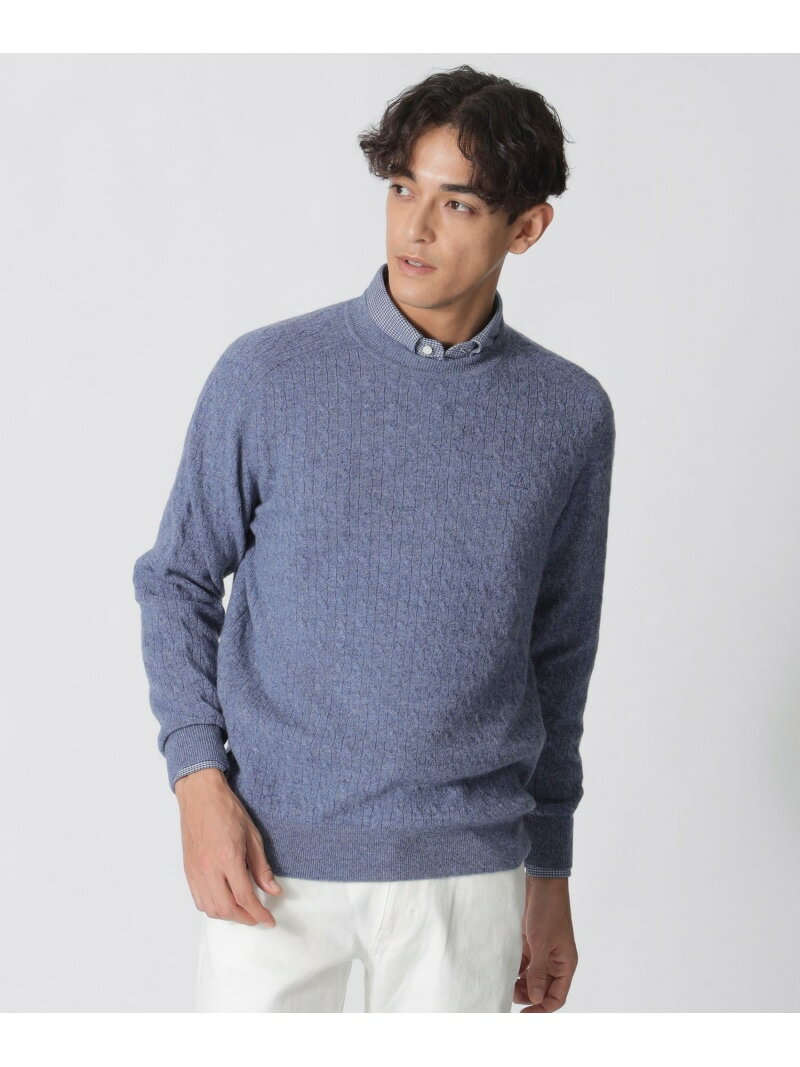 Rakuten - 【SALE／24%OFF】メランジケーブルクルーネックセーター Paul Stuart ポール・スチュアート トップス ニット レッド ブルー イエロー パープル【RBA_E】【送料無料】[Rakuten Fashion]