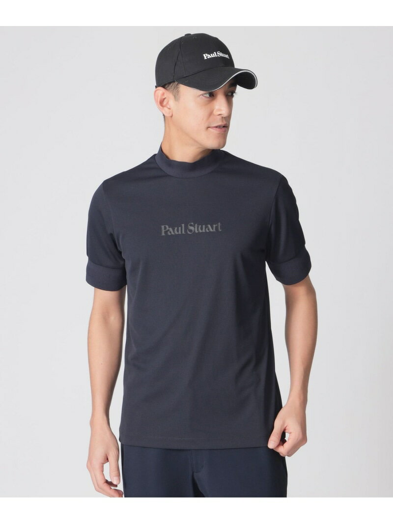 【GOLF Men's】エアリーメッシュモックネック半袖シャツ Paul Stuart ポール・スチュアート トップス カットソー・Tシャツ ホワイト ベージュ ネイビー【送料無料】[Rakuten Fashion]