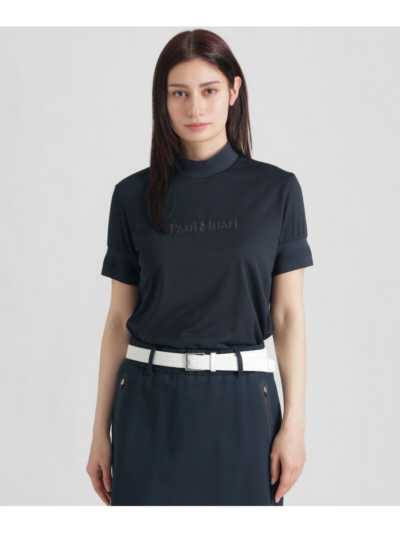 Rakuten - 【GOLF Women's】エアリーメッシュモックネックシャツ Paul Stuart ポール・スチュアート トップス カットソー・Tシャツ ネイビー ホワイト ベージュ【送料無料】[Rakuten Fashion]