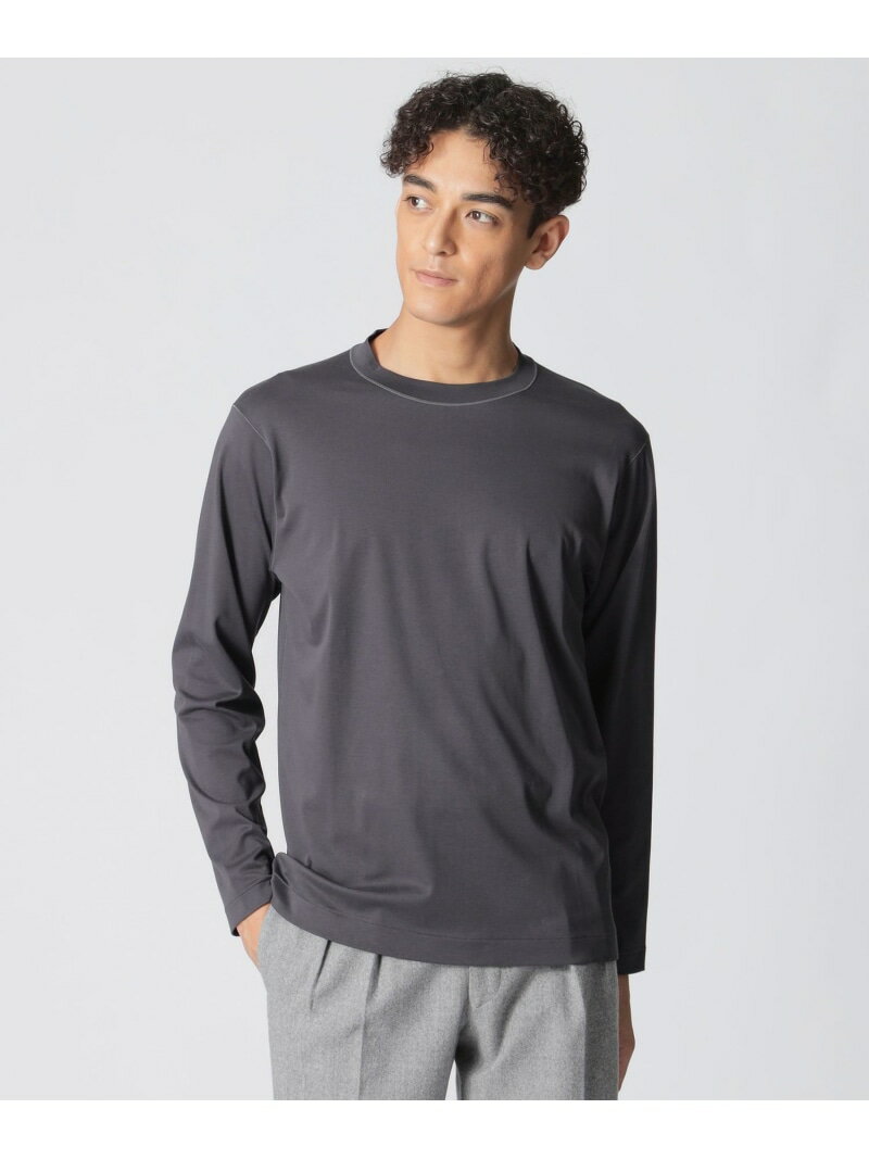 【数量限定】「COLLECTION LINE」クルーネック長袖Tシャツ Paul Stuart ポール・スチュアート トップス カットソー・Tシャツ グレー ブラック ホワイト【送料無料】[Rakuten Fashion]