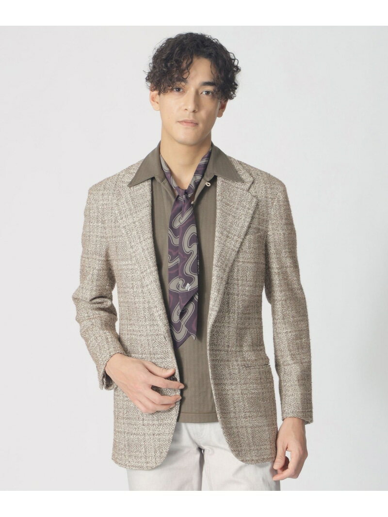 Rakuten - 【数量限定】【COLLECTION LINE】ワイドラペルメランジチェックジャケット Paul Stuart ポール・スチュアート ジャケット・アウター テーラードジャケット・ブレザー ベージュ【送料無料】[Rakuten Fashion]