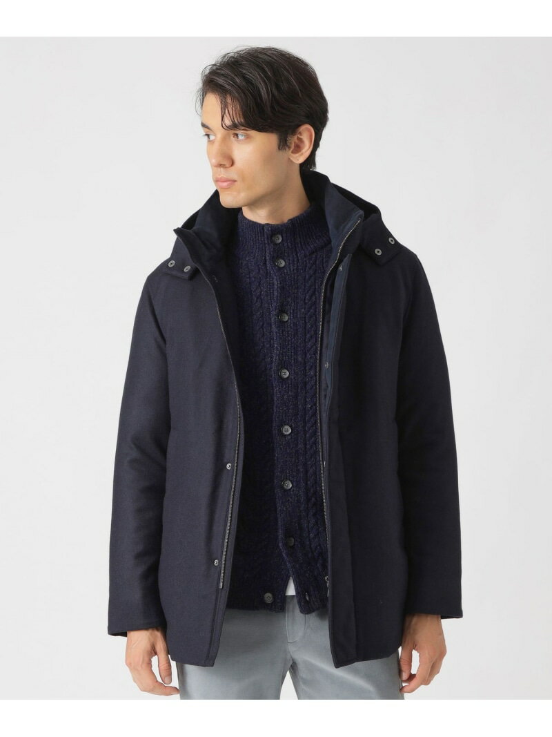 ウールフランネルシェルダウンコート...