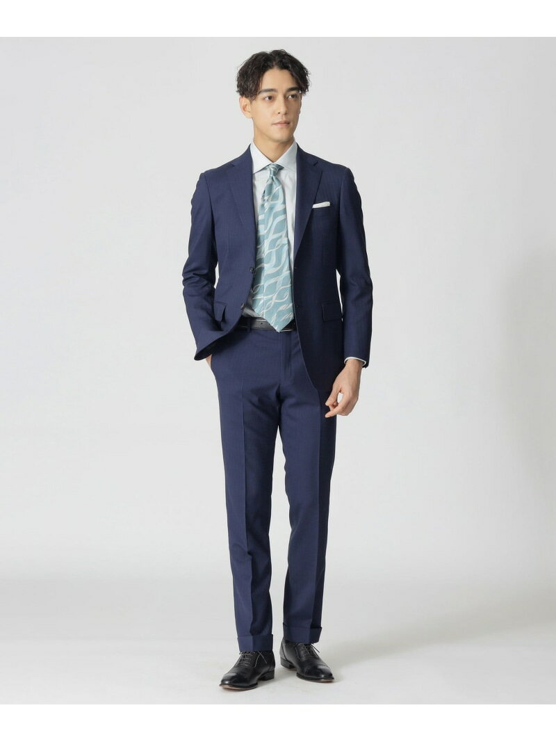 【SALE／50%OFF】【Nikkei magazine掲載】【GLOBAL MODEL】トロピカルストライプスーツ Paul Stuart ポール・スチュアート スーツ・フォーマル セットアップスーツ ネイビー【RBA_E】【送料無料】[Rakuten Fashion]