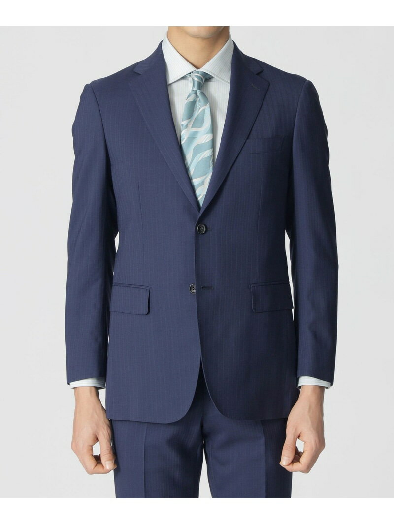 【SALE／50%OFF】【Nikkei magazine掲載】【GLOBAL MODEL】トロピカルストライプスーツ Paul Stuart ポール・スチュアート スーツ・フォーマル セットアップスーツ ネイビー【RBA_E】【送料無料】[Rakuten Fashion]