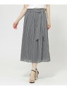【SALE/25%OFF】ランダムストライプ スカート Paul Stuart ポール・スチュアート スカート その他のスカート ホワイト グレー【RBA_E】...