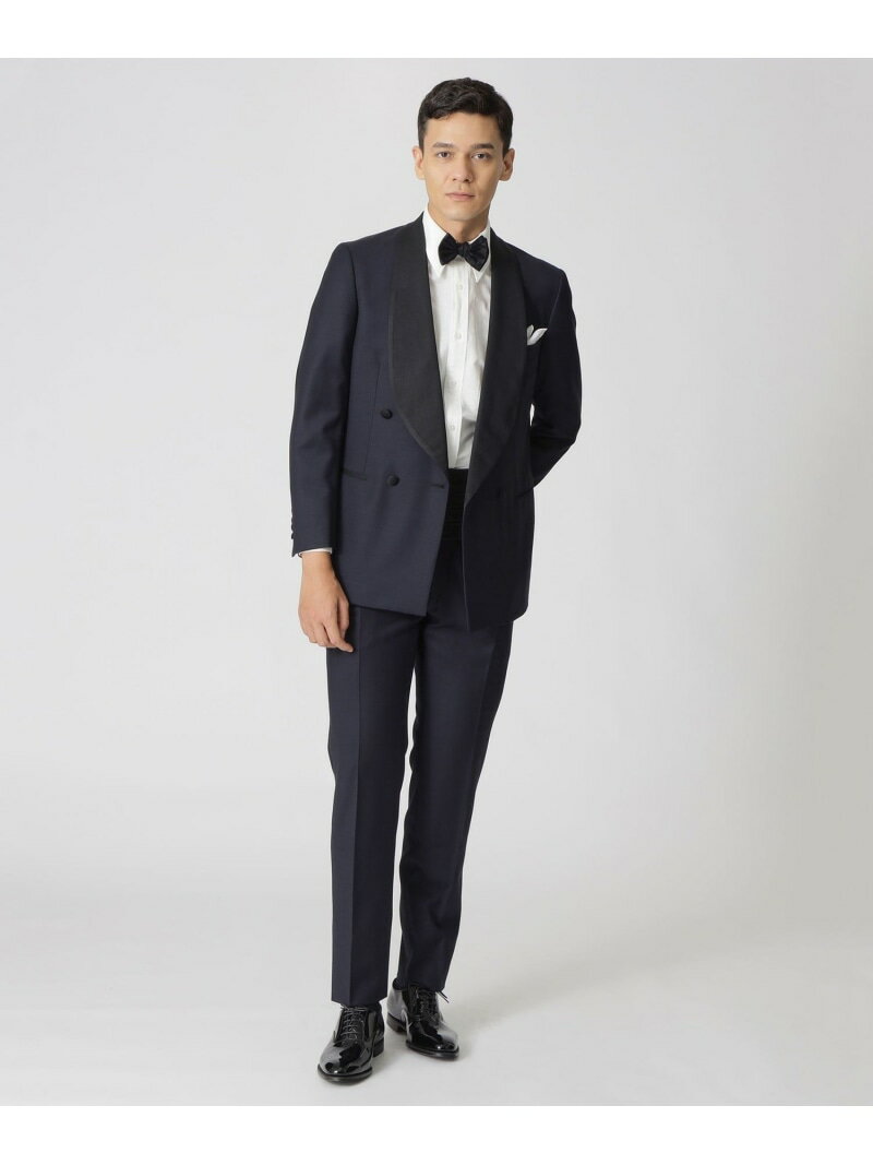 【数量限定】【COLLECTION LINE】ウールギャバジンタッサーW4Bショールカラースーツ Paul Stuart ポール・スチュアート スーツ・フォーマル セットアップスーツ ネイビー【送料無料】[Rakuten Fashion]