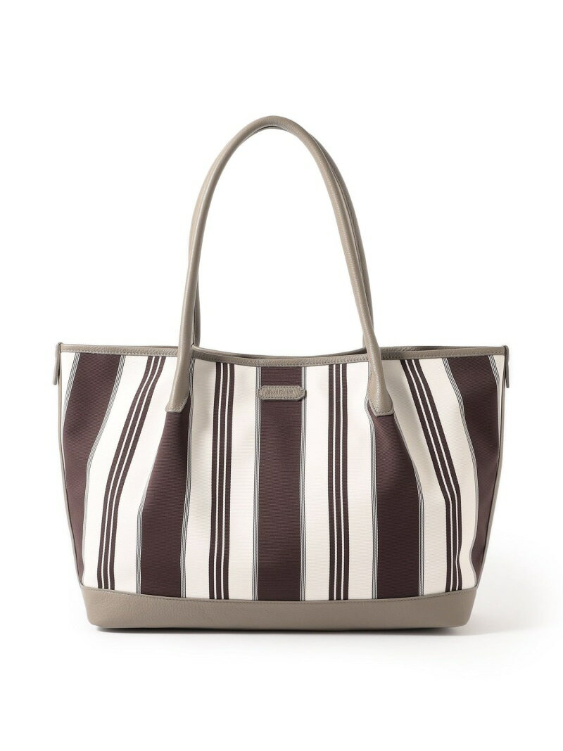 【SALE／20%OFF】ストライプ柄トートバッグ Paul Stuart ポール・スチュアート バッグ トートバッグ ネイビー ブラウン【RBA_E】【送料無料】[Rakuten Fashion]