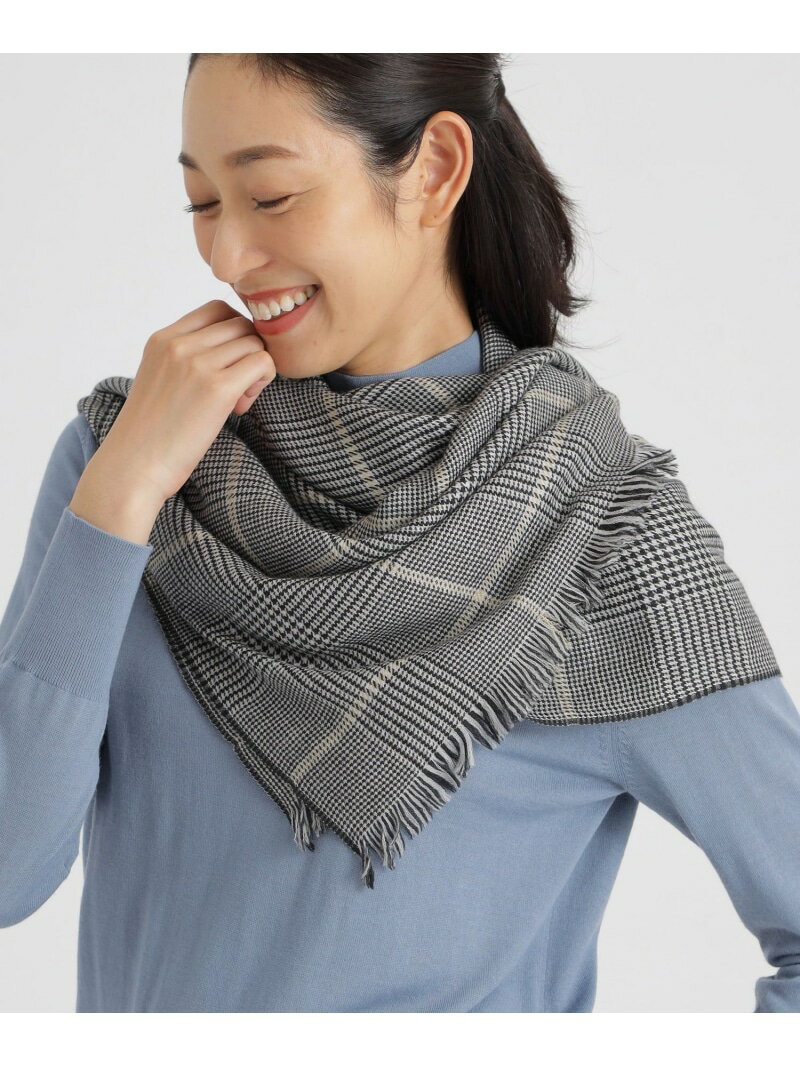 【SALE／50%OFF】カシミヤシルク グレンチェックラメストール Paul Stuart ポール・スチュアート ファッション雑貨 マフラー・ストール・ネックウォーマー ブラック ブラウン【RBA_E】【送料無料】[Rakuten Fashion]