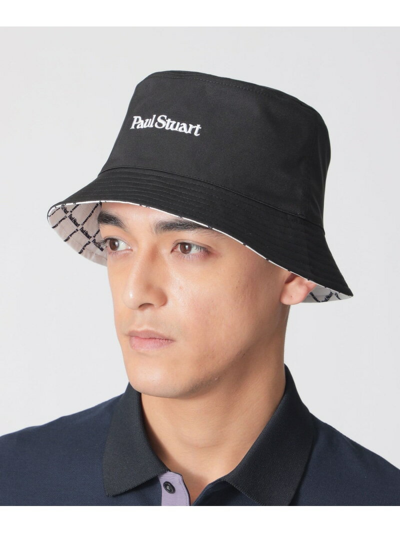 【GOLF Unisex】PSロゴ ゴルフリバーシブルハット Paul Stuart ポール スチュアート 靴下 レッグウェア 靴下 ブラック ホワイト【送料無料】 Rakuten Fashion