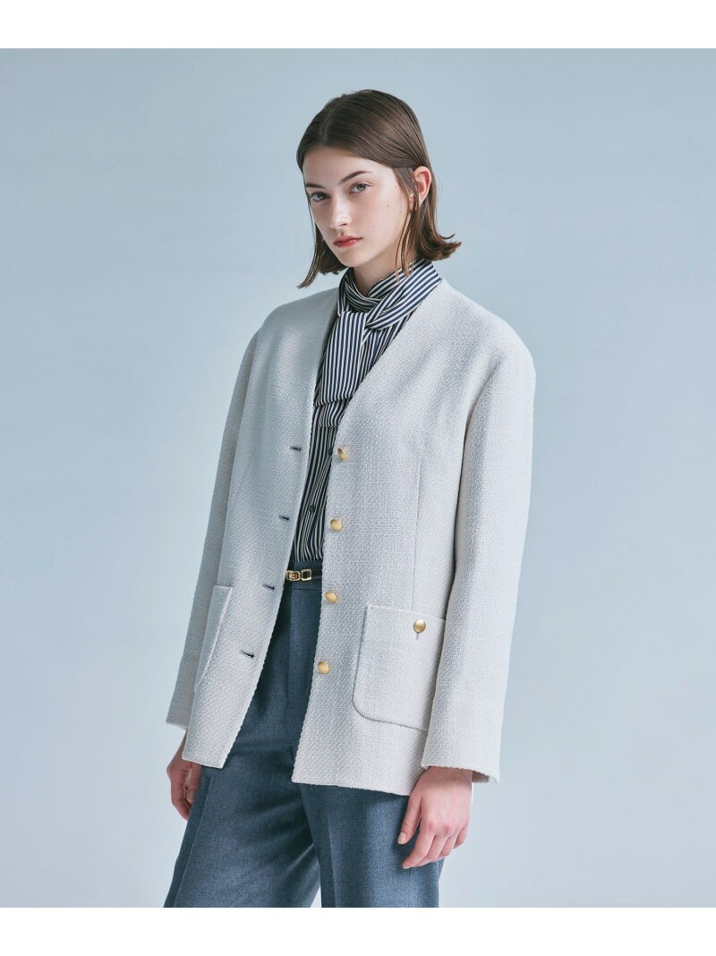 【SALE／54%OFF】【Precious掲載】ソフトウールツイード ジャケット Paul Stu
