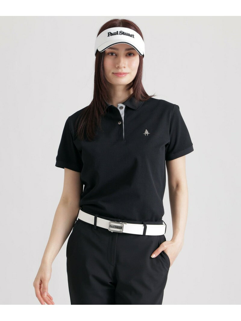 【GOLF Women's】 PSアイコニックロゴポロシャツ Paul Stuart ポール・スチュアート トップス ポロシャツ ブラック ホワイト グレー レッド パープル カーキグリーン ネイビー ブルー【送料無料】[Rakuten Fashion]
