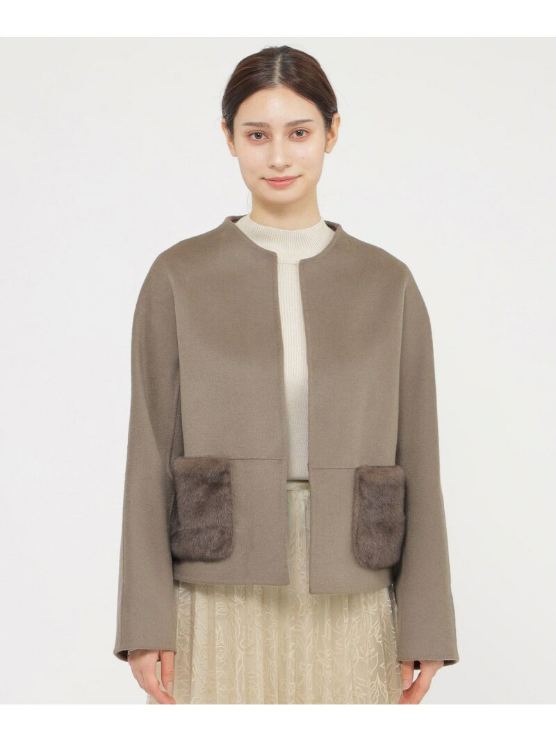 Rakuten - 【SALE／20%OFF】ライトリバー ジャケット Paul Stuart ポール・スチュアート ジャケット・アウター ノーカラージャケット ブラウン【RBA_E】【送料無料】[Rakuten Fashion]