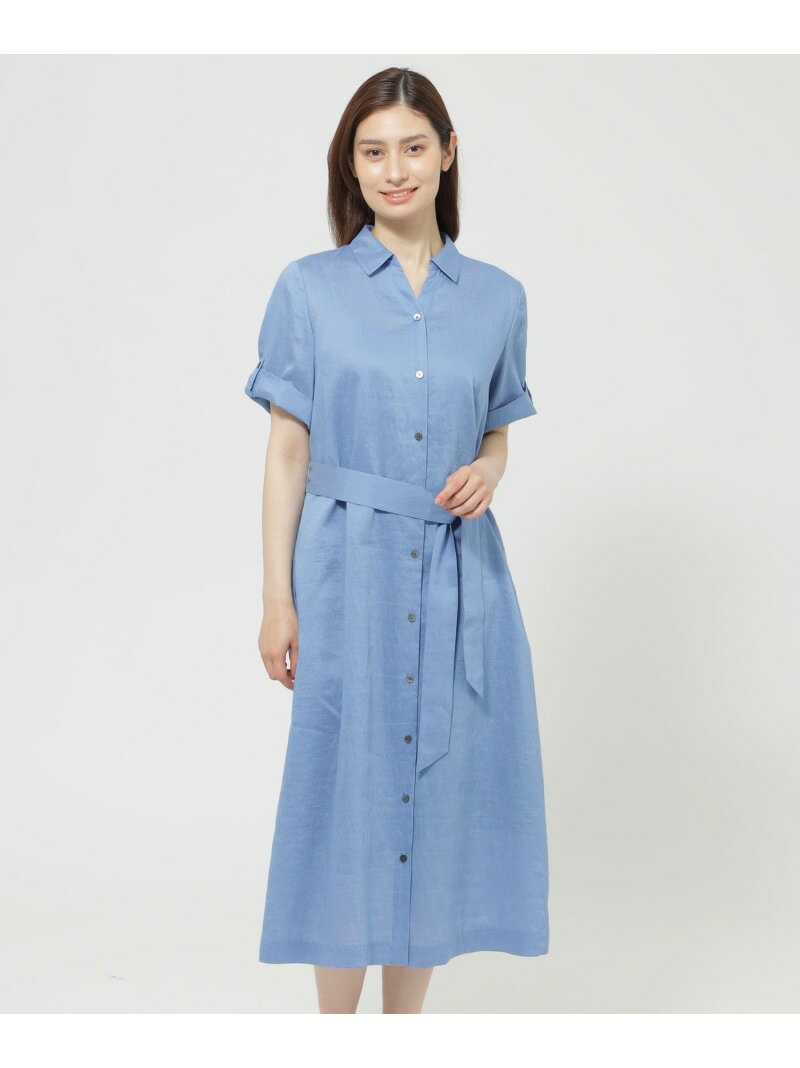 【SALE／20%OFF】【ウォッシャブル】シアードライ ワンピース Paul Stuart ポール・スチュアート ワンピース・ドレス ワンピース グレー ブルー【RBA_E】【送料無料】[Rakuten Fashion]