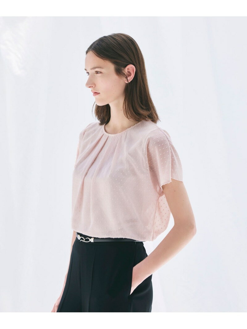 【SALE／35%OFF】【ウォッシャブル】カットジョーゼット/フィンリーフライス ブラウス Paul Stuart ポ..