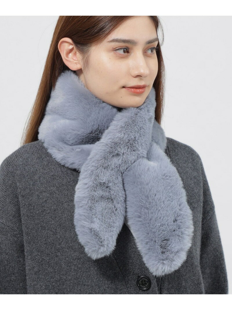 【SALE／42%OFF】シャープエコファーティペット Paul Stuart ポール・スチュアート ファッション雑貨 マフラー・ストール・ネックウォーマー ネイビー ブルー ブラウン【RBA_E】【送料無料】[Rakuten Fashion]