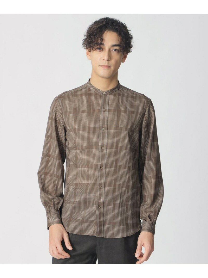 【COLLECTION LINE】バンドカラー/スポーツシャツ Paul Stuart ポール・スチュアート トップス シャツ・ブラウス ブラウン【送料無料】[Rakuten Fashion]