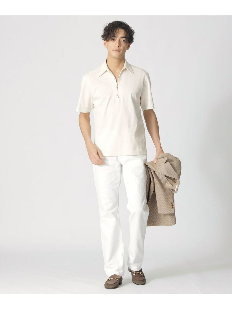 【COLLECTION LINE】ティアドロッププラケット/プルオーバー半袖シャツ Paul Stuart ポール・スチュアート トップス シャツ・ブラウス ホワイト ベージュ【送料無料】[Rakuten Fashion] 3