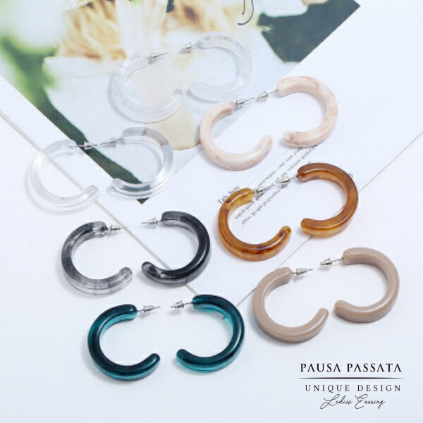 【カラフル☆C型フープピアス】 シンプルピアス フープピアス フープ ピアス 春夏 春 夏 両耳　クリア　カラフル　フープピアス　フープ　ピアス　レディース　かわいい　大きめ　大きい　レディースピアス　エレガント　高見え　両耳ピアス　ファーストピアス　およばれ