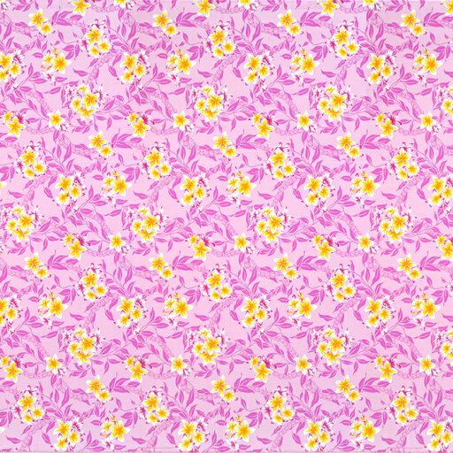 ハワイアンファブリック ピンク プルメリア柄 fab-2920Pi【4ヤードまでメール便可】 ハワイアンファブリック ピンク プルメリア柄 fab-2920Pi【4ヤードまでメール便可】