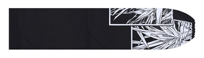 パウスカートケース 黒 バードオブパラダイス イエイエ柄 pcase-2913BKWH【メール便可】★オーダーメイド