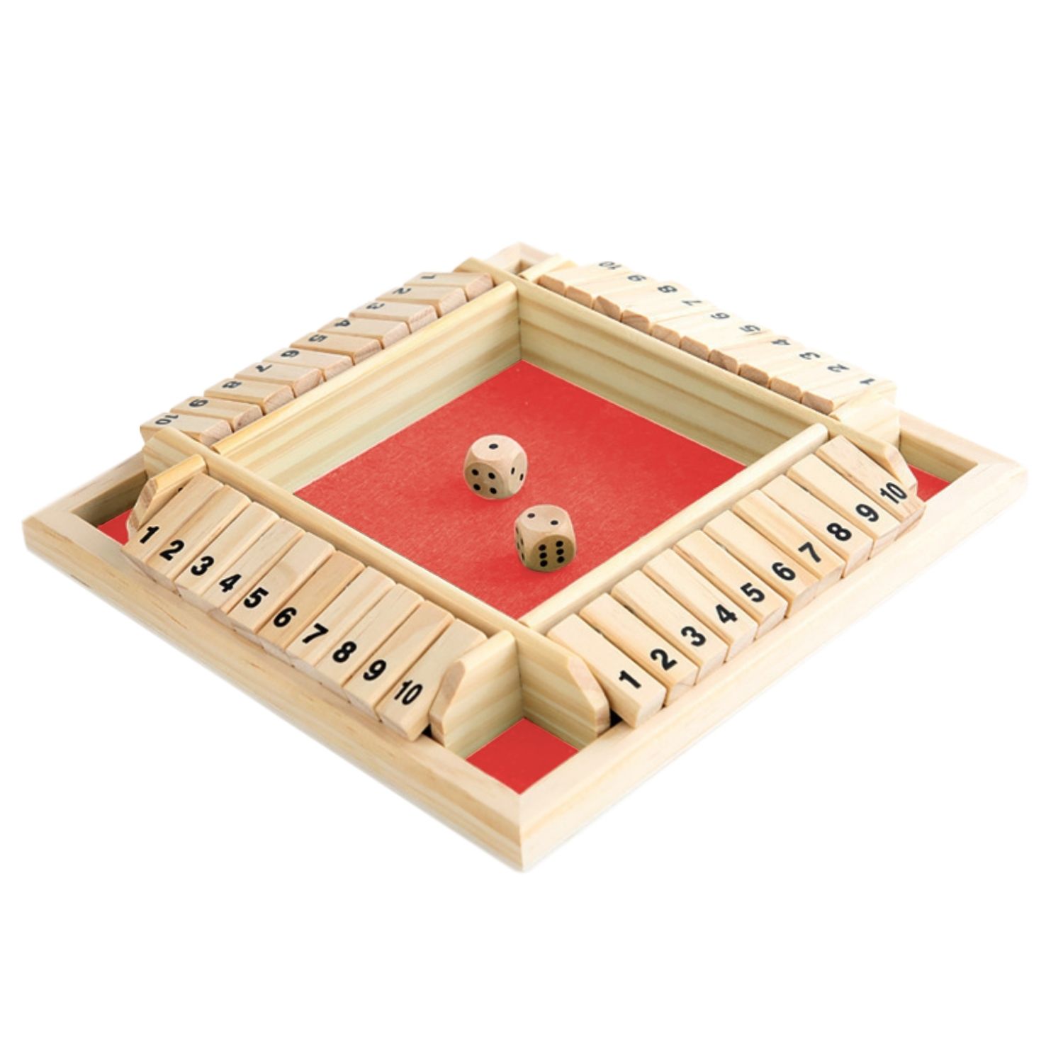 Rakuten - Boono ジャックポット ゲーム シャットザボックス 4人 ボードゲーム 数字 サイコロ ゲーム (4面 レッド,2～4人用)