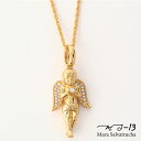 【MS-13】K18GP エンジェル チャーム M ゴールド チェーンセット チェーン付き 天使 幸運 ネックレス アクセサリー 18K ゴールド 金 おしゃれ 人気 かわいい ペンダント ギフト 贈り物 プレゼント お祝い 誕生日(4)