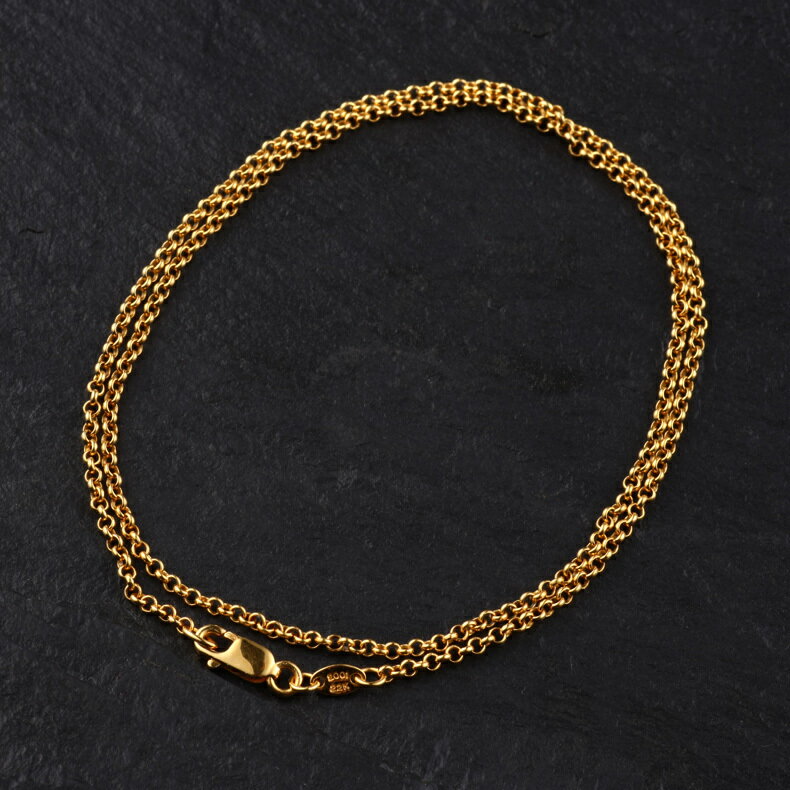 【スーパーSALE対象】メンズ ゴールド ロールチェーン 22KGP ジュエリー 贈り物 誕生日 プレゼント お兄系 アクセサリー シルバー 彼氏 人気 ブラン...