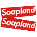 Soapland ボックスロゴステッカー 2枚セット サイズ 5.7cm X 19cm