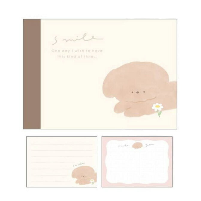 パピープー プチメモ（プードル）犬柄 メモ帳のサムネイル