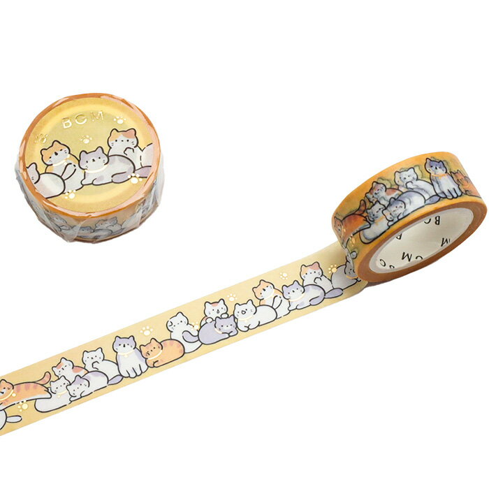 【中古】 makimaki 猫 足跡 マスキングテープ きらぴかマスキングテープ27mm幅 猫の事務所 宮沢賢治幻燈館