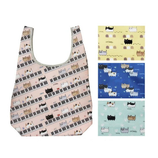 猫3兄弟　エコバッグ 猫柄 トート コンパクト となりの3兄弟