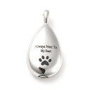 肉球 ステンレス製 壷ペンダントチャーム アクセサリーパーツ 31x16x8mm 猫柄