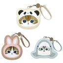 mofusand ダイカットパスケース ふんわり 定期入 さめにゃん うさぎ ぱんだ モフサンド もふさんど 猫柄(4)