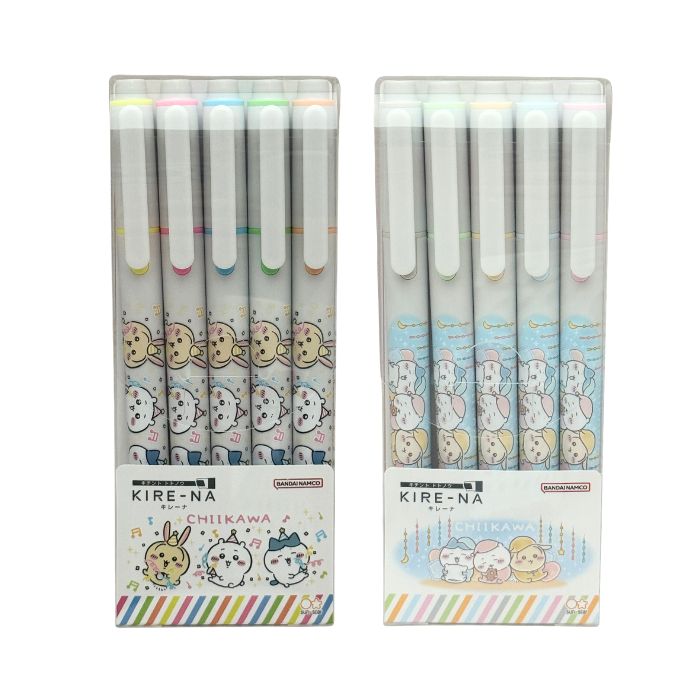 ちいかわ KIRE-NA 5色ペンセット 蛍光ペン ベーシック ペールトーン かわいい 文房具