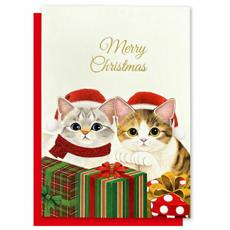フェリシモ猫部 クリスマス猫部ポップアップカード CMG-598 アクティブコーポレーション 猫柄 クリスマスカード