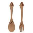 mofusand 木製 スプーン or フォーク もふさんど モフサンド 猫柄 ネコ柄