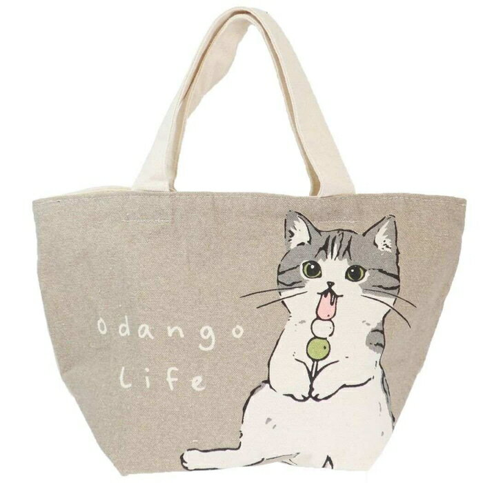 猫柄 ミニトートバッグ よもぎとお団子 ネコ柄