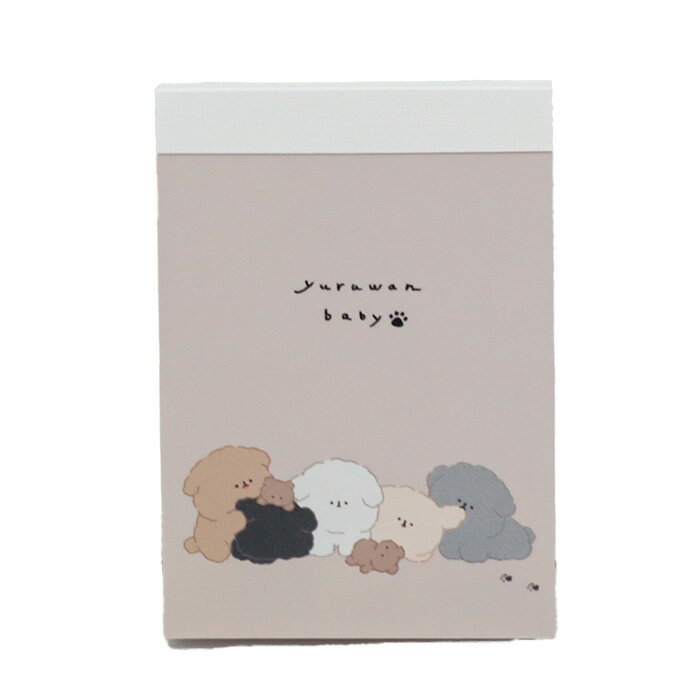 YURUWAN ミニメモ（ベビー）ビションフリーゼ 犬柄 メモ帳 プードルのサムネイル