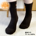 ★店内P5倍4/21まで★モンゴル靴下 ヤク 防寒 厚手 レディース メンズ 冷えとり 冬 クルー丈 ダークブラウン ワンポイント クルー丈 22cm 23cm 24cm 25cm 26cm 27cm 28cm