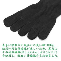靴下メンズソックス五本指靴下純綿日本製5本指ソックス黒3足セットかかと付き綿100%