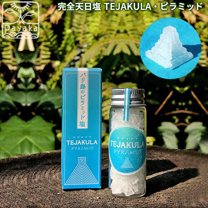 完全天日塩 TEJAKULA ピラミッド ＜携帯瓶入り7g＞ 【メール便OK】自然結晶塩 クリスタルソルト オーガニック 無添加 天然海塩 ナチュラル ノンケミカル 自然 バリ ミネラル