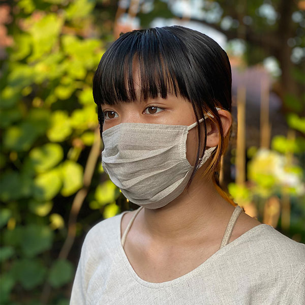 asana ヘンプ100% テロテロ 布マスク・きなり  ヘンプマスク 麻 繰り返し 洗える 紫外線 蒸れない 肌荒れしない 耳痛くない おしゃれ かっこいい 男女兼用 花粉 PM2.5対策